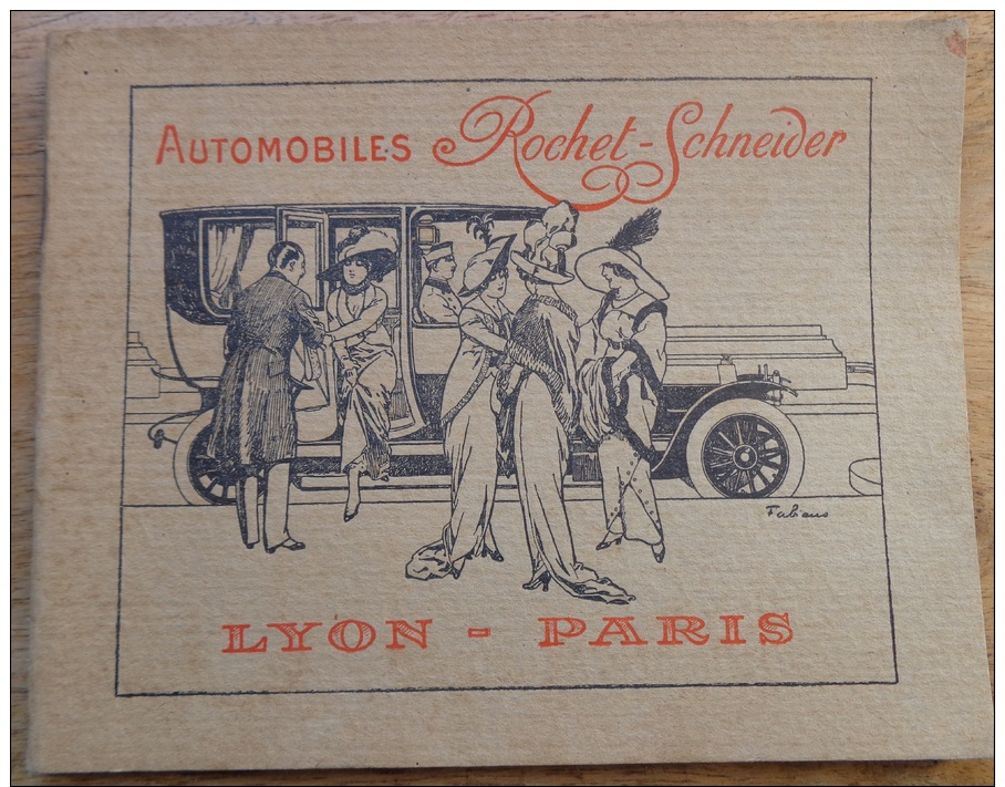 Catalogue Automobiles Rochet – Schneider 1914 Véhicules Lyon Torpédo Publicité - Auto