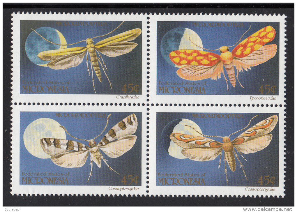 Micronesia MNH Scott #130a Block Of 4 Moths - Micronésie