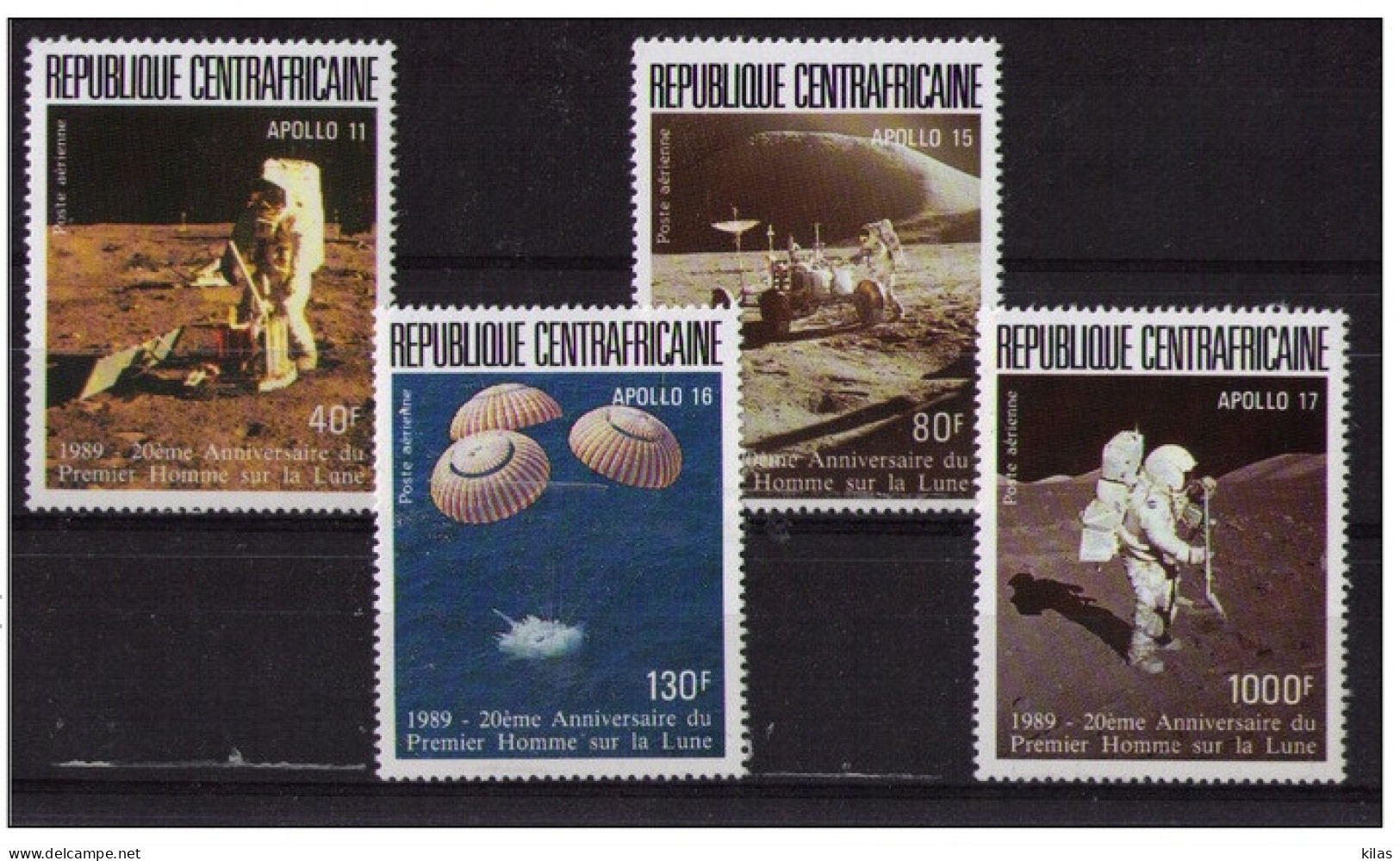 CENTRAL AFRICA 1989 Moonlanding Annyversary MNH - Afrika