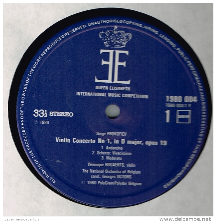 Concours Musical International Reine Elisabeth Violon 1980 - Coffrets de 3 disque Vynile 33 tours
