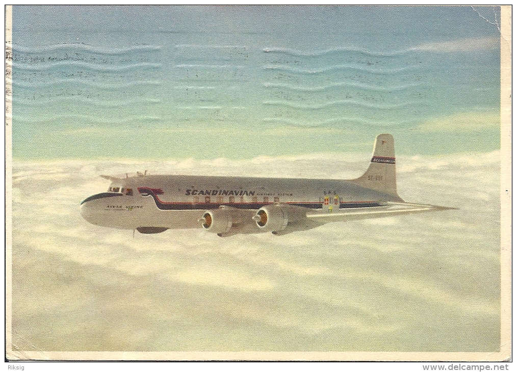 Scandinavian Airlines System Douglas DC 6.  Used 1951   A-3328 - 1946-....: Moderne