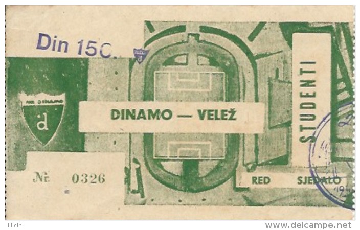 Sport Match Ticket UL000398 - Football (Soccer / Calcio) Dinamo Zagreb Vs Velez Mostar - Eintrittskarten