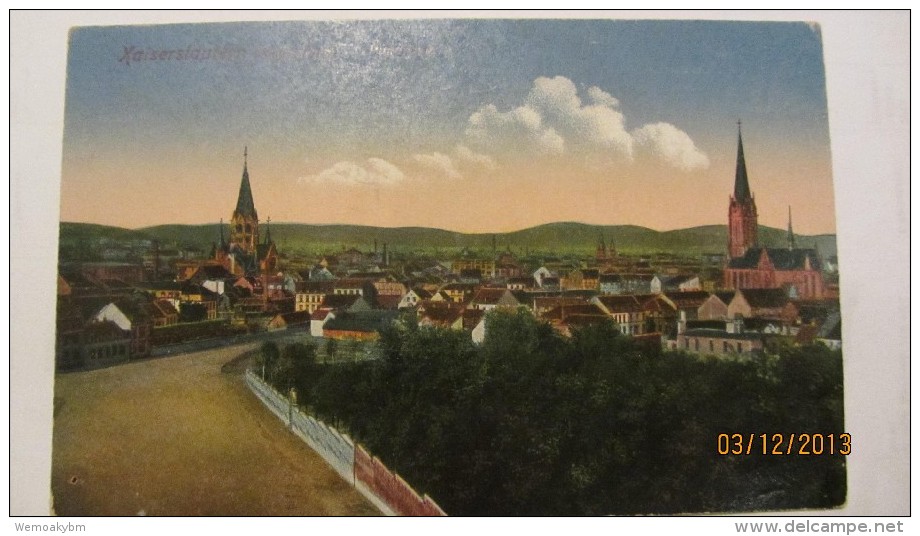 AK Feldpost Vom 20.6.1917 Kaiserslautern Panorama - Kaiserslautern