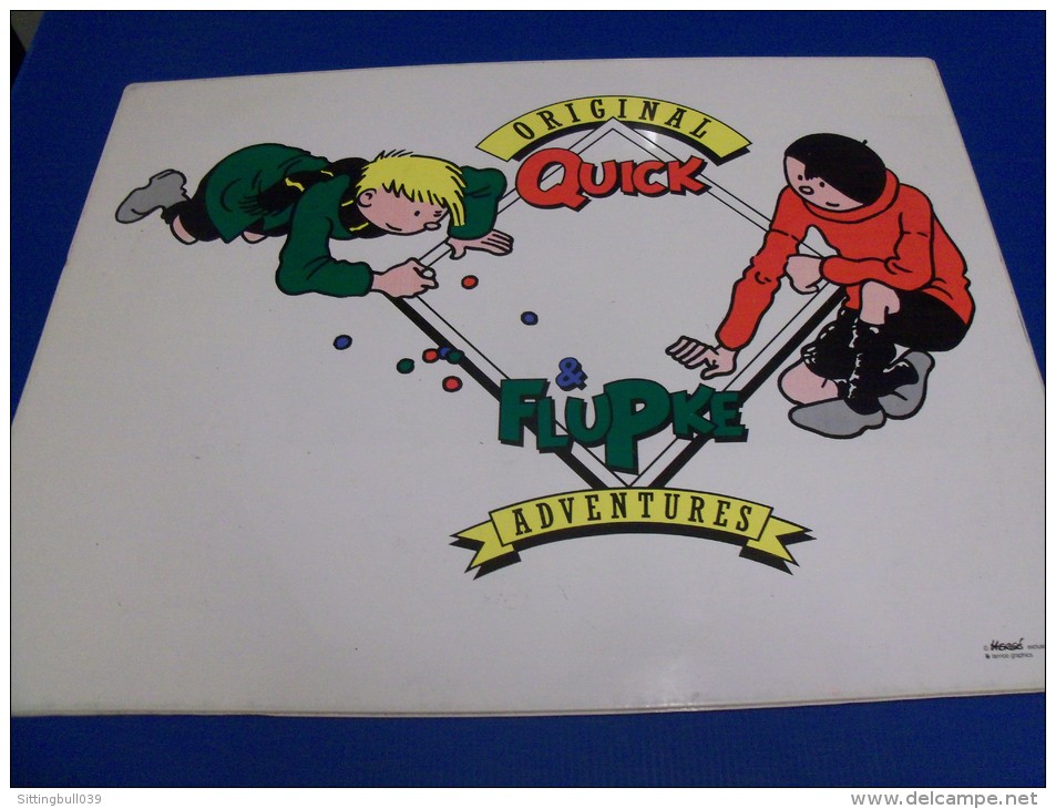 Hergé. Quick et Flupke. Original Adventures. Sous Main de Bureau + Pot à Crayons +Bloc-Notes. Exclusivity Casterman 1988