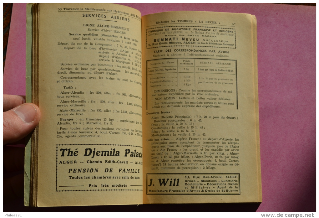 ALGER-GUIDE 1936 Bon état 17ème édition Guide touristique et pratique d´Alger