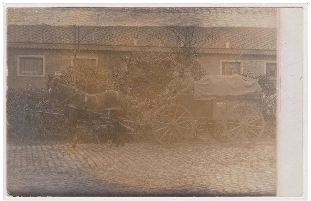 Soldaten, Stab. Bataillon Wesel M., Feldpost, Brüssel, Regiment Neustrelitz, Foto-Postkarte - Guerre 1914-18