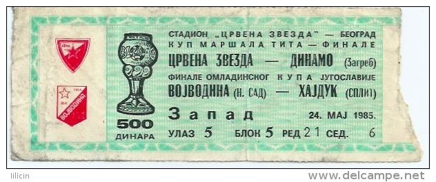 Sport Match Ticket UL000225 - Football (Soccer): Crvena Zvezda (Red Star) Belgrade Vs Dinamo Zageb & Vojvodina Vs Hajduk - Tickets & Toegangskaarten