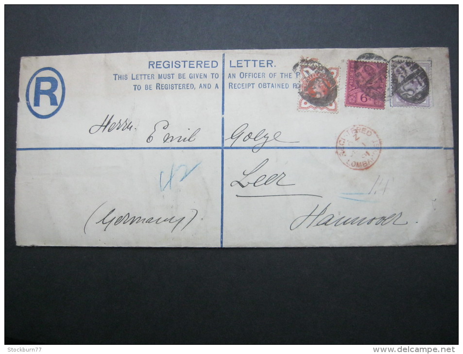 1891, Registered Letter   Nach Deutschland - Lettres & Documents