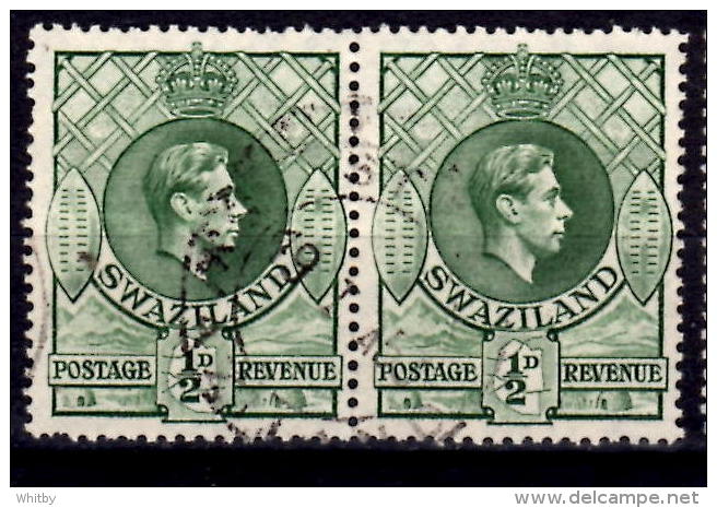 Swaziland 1938 1/2p King George VI #27 Pair - Swaziland (...-1967)