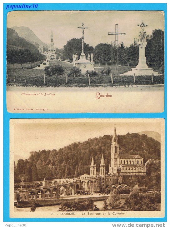 LOURDES (Hautes Pyrénées) 10 CARTES, 1946 / 1929 / 1910 / 1903 . - 5 - 99 Cartoline