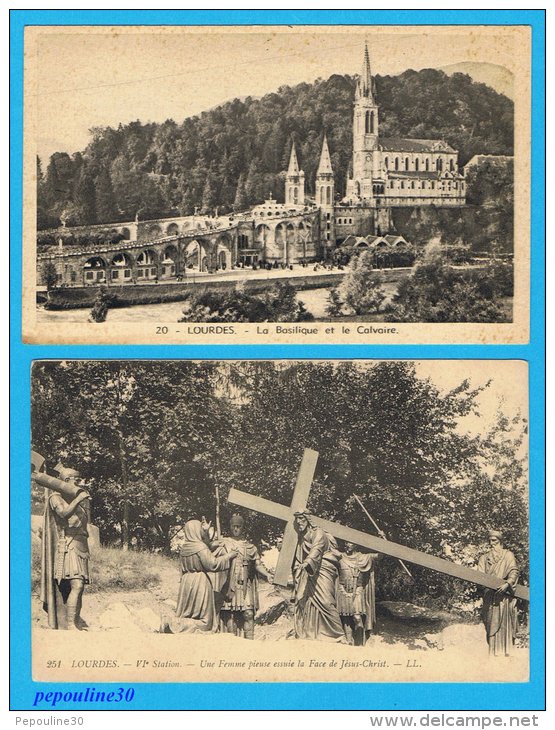 LOURDES (Hautes Pyrénées) 10 CARTES, 1946 / 1929 / 1910 / 1903 . - 5 - 99 Cartoline