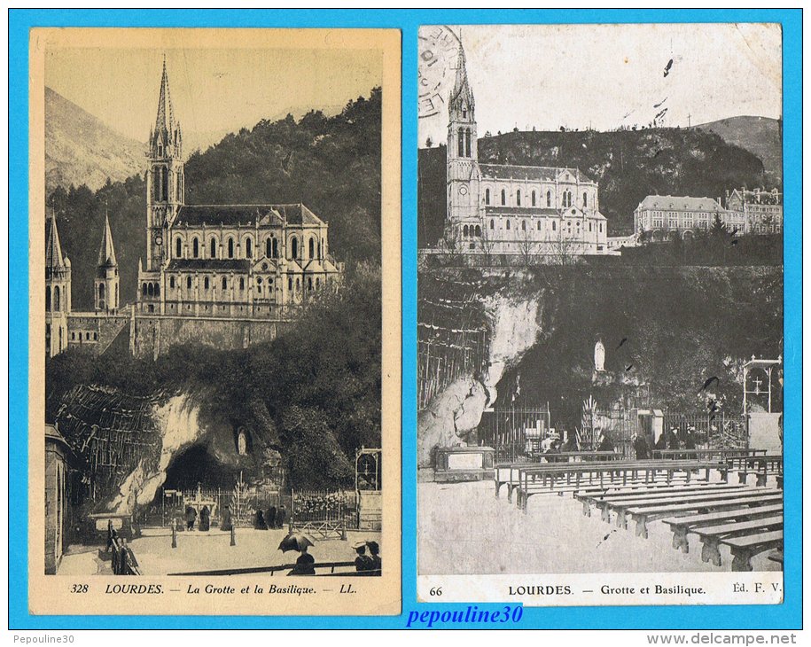 LOURDES (Hautes Pyrénées) 10 CARTES, 1946 / 1929 / 1910 / 1903 . - 5 - 99 Cartoline