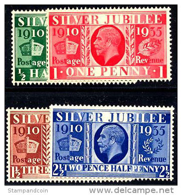 Great Britain #226-29 Mint Hinged George V Silver Jubilee Issue From 1935 - Neufs