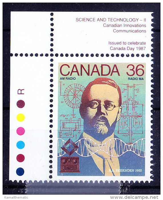 Canada MNH, Colour Guide, Reginald Fessenden, Invented  Radiotelephony - - Electricité