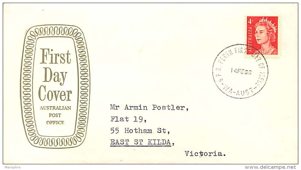 1966  Queen Elizabeth 4 C. Definitive  Post Office Generic Shield Cachet - FDC