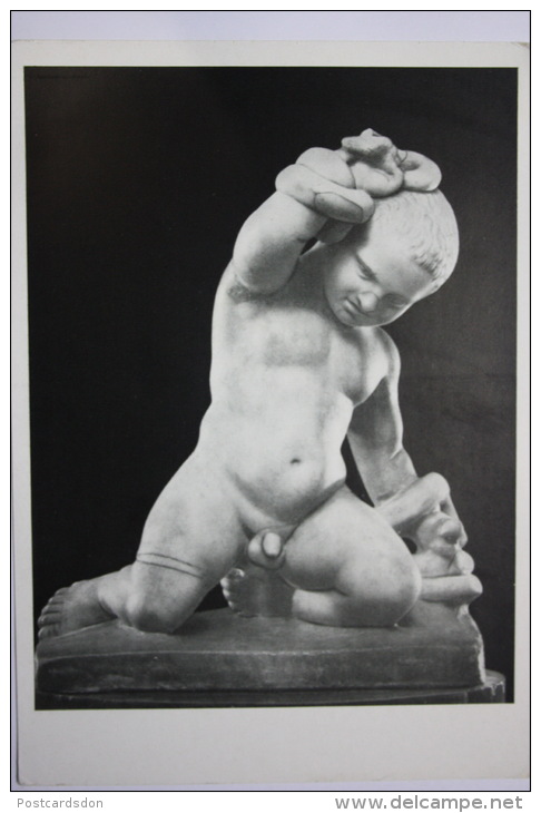 BOY IN ART. Unknown Author "Little Heracles Fighting With A Snake"  - OLD USSR  PC 1964 - Contes, Fables & Légendes