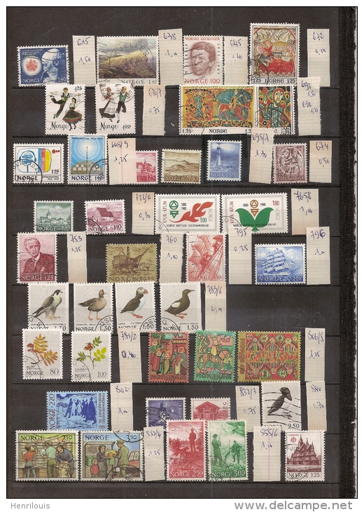NORVEGE/ NORGE  Collection De Timbres Oblitérés  - Voir 2 Scans - ( Ref 626 ) - Collections