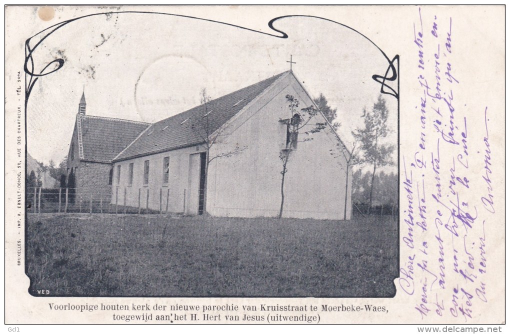 Moerbeke - Voorlopige Houten Kerk - Mörbeke-Waas