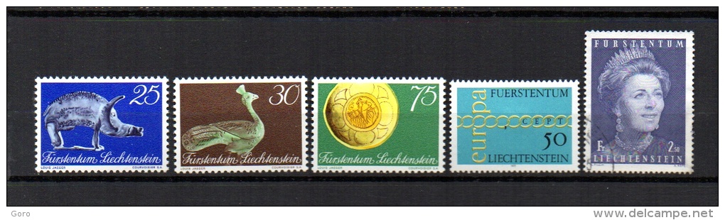 Liechtenstein   1971.-   Y&T  Nº    484/486 - 487 - 488 - Oblitérés