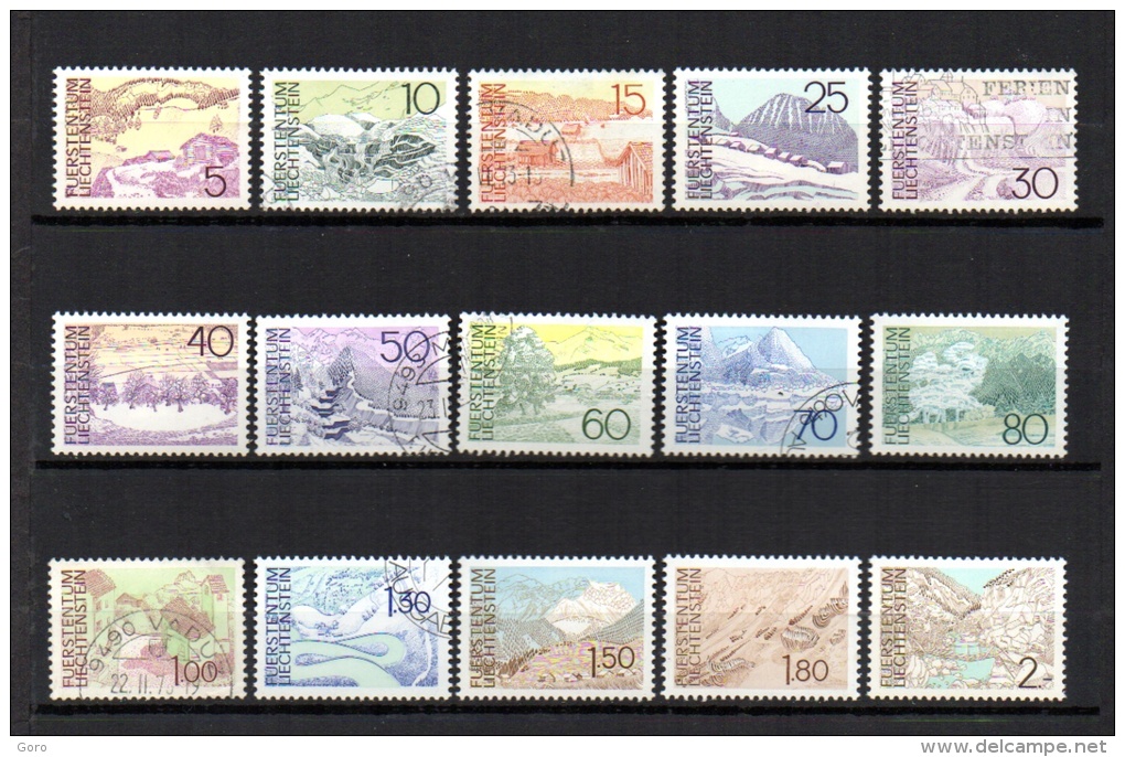 Liechtenstein   1972-73.-   Y&T  Nº    517/531 - Oblitérés