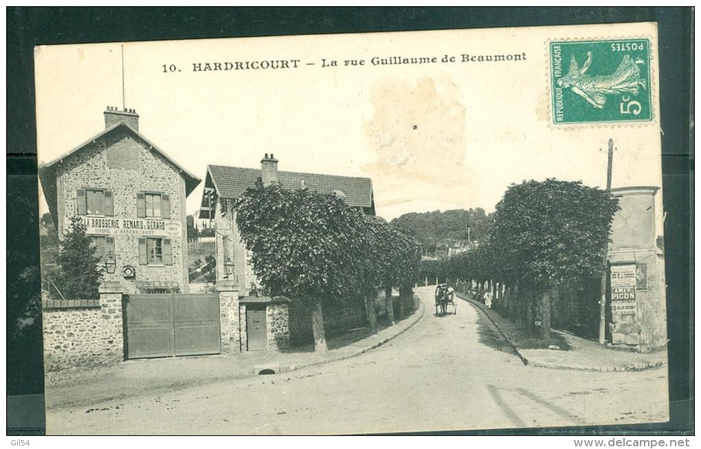 HARDRICOURT - La Rue Guillaume De Beaumont   Dac 136 - Hardricourt