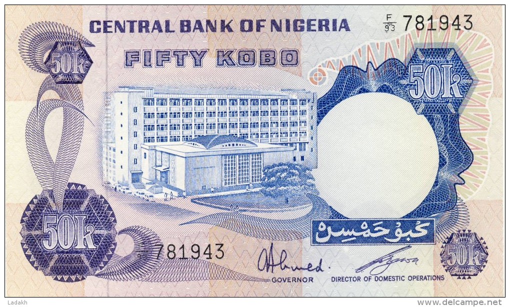 BILLET # NIGERIA # 50 KOBOS # 1973 # BILLET NEUF # PICK 14 B # - Nigeria