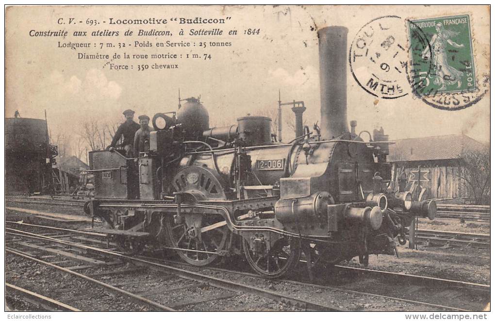 Sottevilles Les Rouen    76      Locomotive Budicon - Sotteville Les Rouen