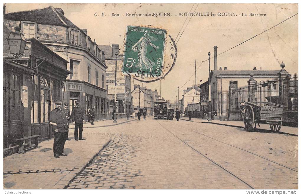 Sottevilles Les Rouen    76      La  Barrière   ( Petit Pli En Coin) - Sotteville Les Rouen