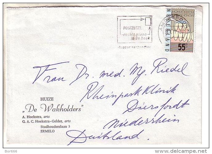 GOOD NETHERLANDS Postal Cover To GERMANY 1977 - Good Stamped: Tooth - Covers & Documents