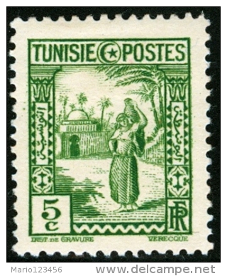 TUNISIA, FRENCH PROTECTORATE, USI E COSTUMI, 1931, FRANCOBOLLO NUOVO (MLH*), Mi 174, Scott 125, YT 164 - Neufs