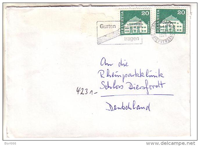 GOOD SWITZERLAND Postal Cover To GERMANY 1971 - Good Stamped: Samedan - Lettres & Documents