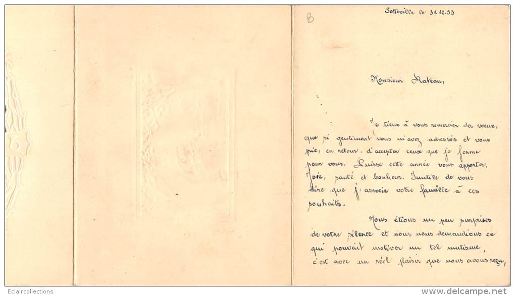 Sotteville Les Rouen   75   Carte De Voeux 1953 - 3 Volets  (non Mentionné Carte Postale) Voir Scan - Sotteville Les Rouen