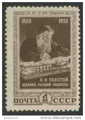 Soviet Unie CCCP Russia 1953 Mi 1676 ** Count Leo N. Tolstoy (1828-1910) Writer /  Schriftsteller - Schrijvers