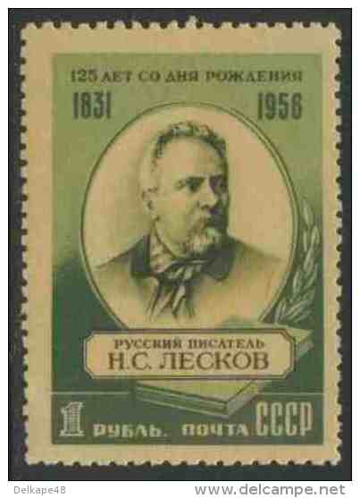 Soviet Unie CCCP Russia 1956 Mi 1843 ** Nicolai S. Leskov (1831-1895) Writer / Nikolaj Leskow, Schriftstelle - Schrijvers