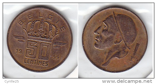 50 CENTIMES Bronze Baudouin 1954 FL - 50 Centimes