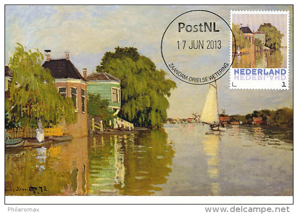 D14615 CARTE MAXIMUM CARD 2013 NETHERLANDS - CLAUDE MONET - HOUSES ON THE ACHTERZAAN ZAANDAM !! PLEASE READ !! - Impressionisme