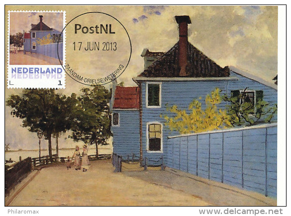 D14619 CARTE MAXIMUM CARD 2013 NETHERLANDS - CLAUDE MONET - THE BLUE HOUSE AT ZAANDAM !! PLEASE READ !! - Impressionisme