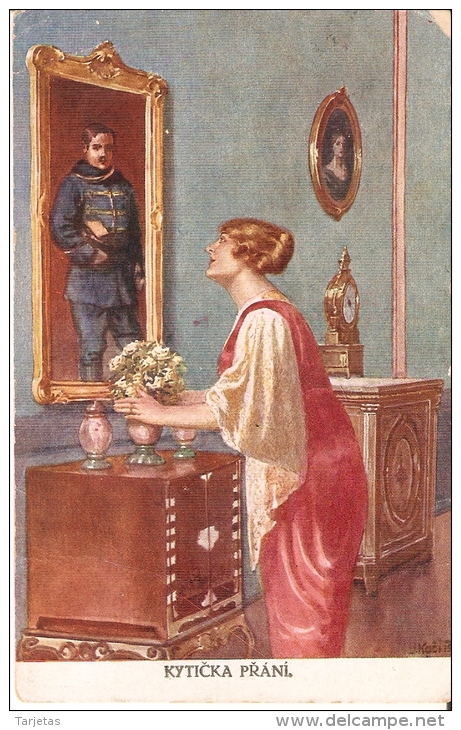 POSTAL DE UNA MUJER DEL AÑO 1915 (WOMAN-FEMME-DONNA) - Women