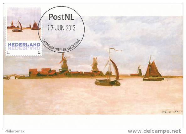 D14636 CARTE MAXIMUM CARD 2013 NETHERLANDS - CLAUDE MONET - THE VOORZAAN AT ZAANDAM !! PLEASE READ !! - Impressionismo