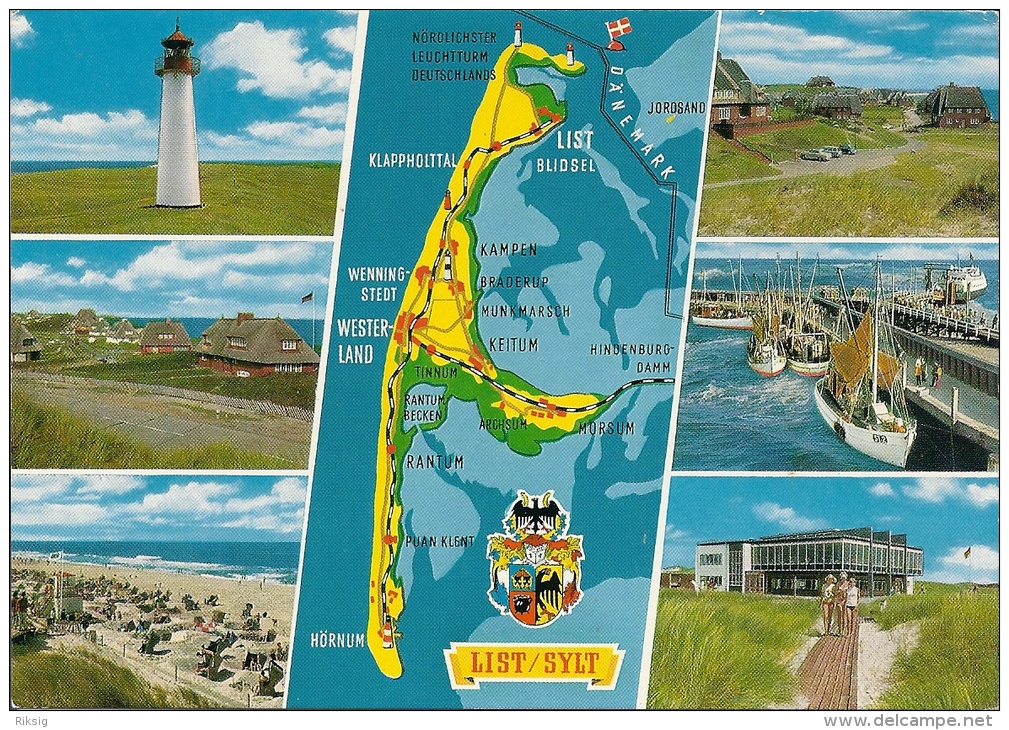 Map & Views  List/Sylt  Germany.  A-614 - Landkarten