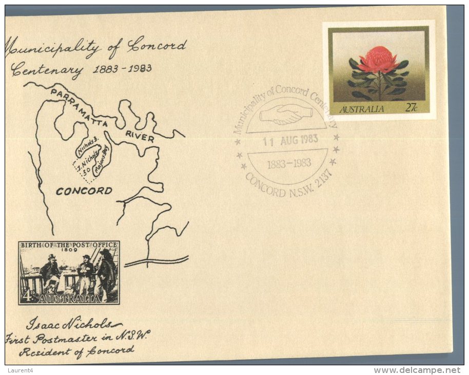 (499) Australia Envelope - Centenary Of Concord - Altri & Non Classificati