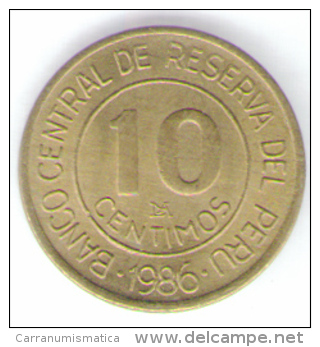 PERU 10 CENTIMOS 1986 - Perú