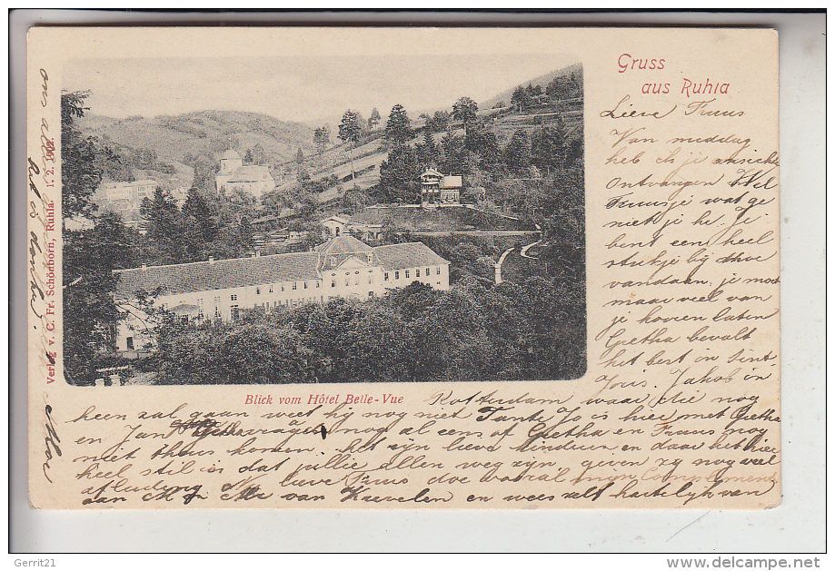 0-5906 RUHLA, Blick Vom Hotel Belle-Vue, 1902 - Bad Salzungen