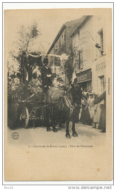 Brioux Cavalcade 7 Char Du Printemps  Cliché Furbeault Attelage Cheval - Brioux Sur Boutonne