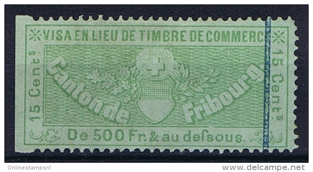 Switserland: Stempelmarken/Timbre Fiscal Canton Fribourg - Revenue Stamps