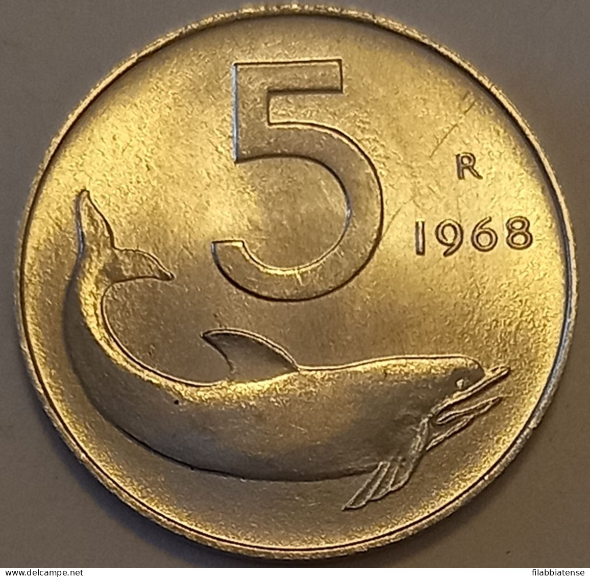 1968 - Italia 5 Lire   --- - 5 Liras