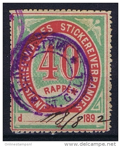 Switserland: Stempelmarken/Timbre Fiscal - Revenue Stamps