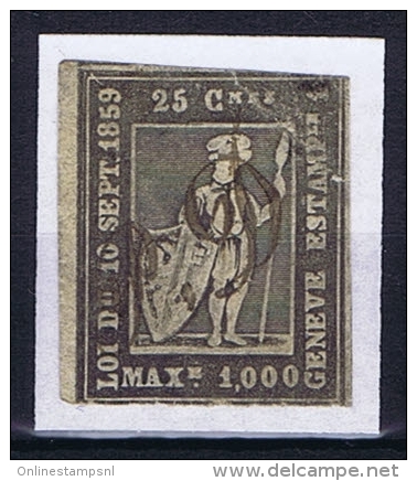 Switserland: Stempelmarken/Timbre Fiscal Geneve Has A Fold - Revenue Stamps