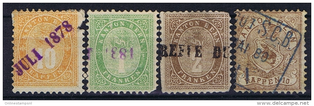 Switserland: Stempelmarken/Timbre Fiscal Canton Bern - Revenue Stamps