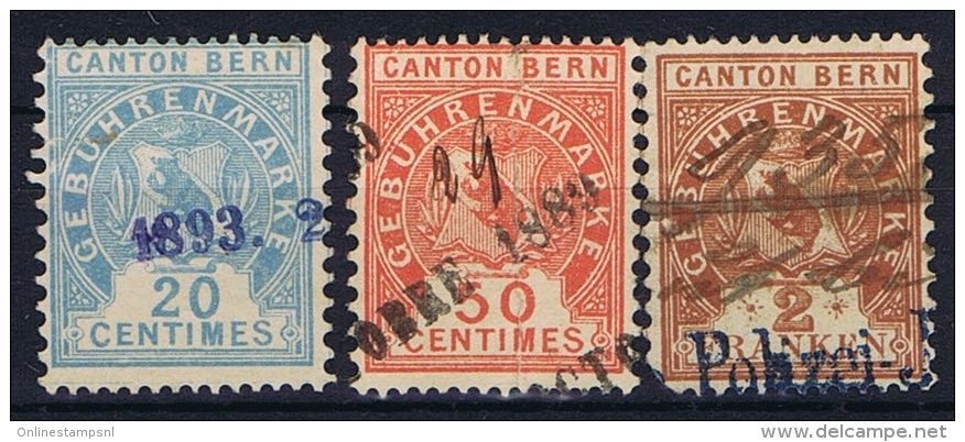 Switserland: Stempelmarken/Timbre Fiscal Canton Bern - Revenue Stamps